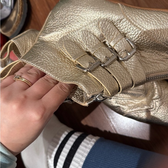 Tabitha Simmons / Early gold metallic ankle boot leather bootie 38.5 8.5 - Picture 7 of 8